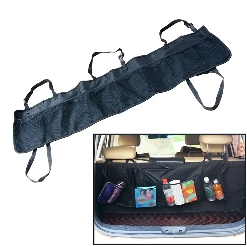 

Автомобильный задний сумка для хранения на спинку сиденья мульти висит сетки карман сумка-Органайзер для багажника внедорожник Авто Сетка ...