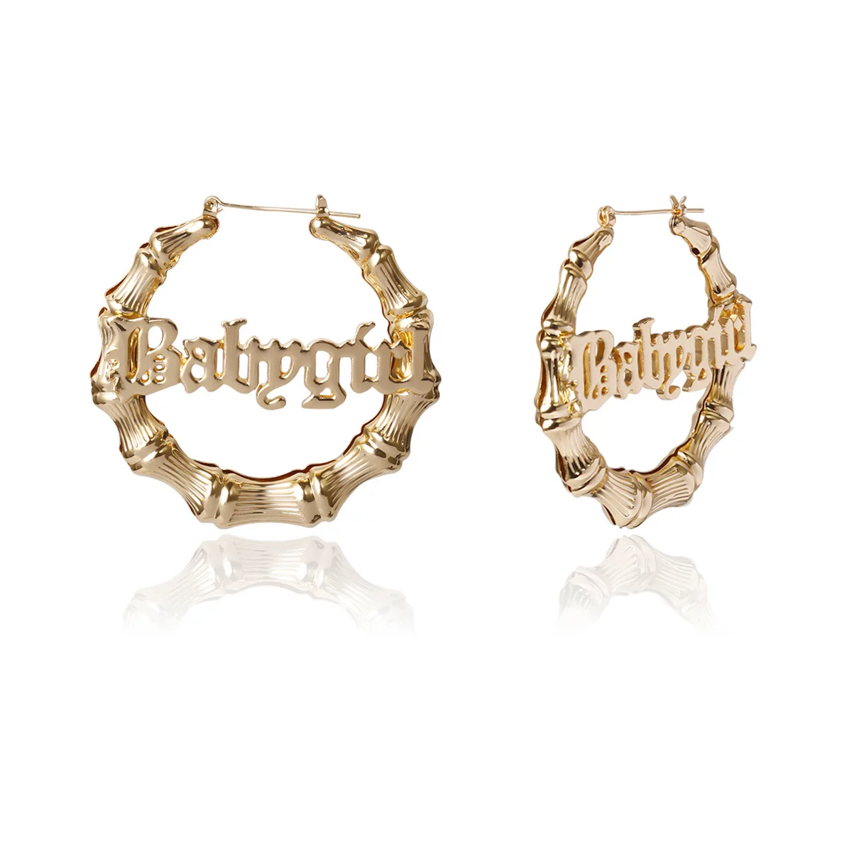 Европейские и американские модные ювелирные изделия полые серьги в стиле панк с