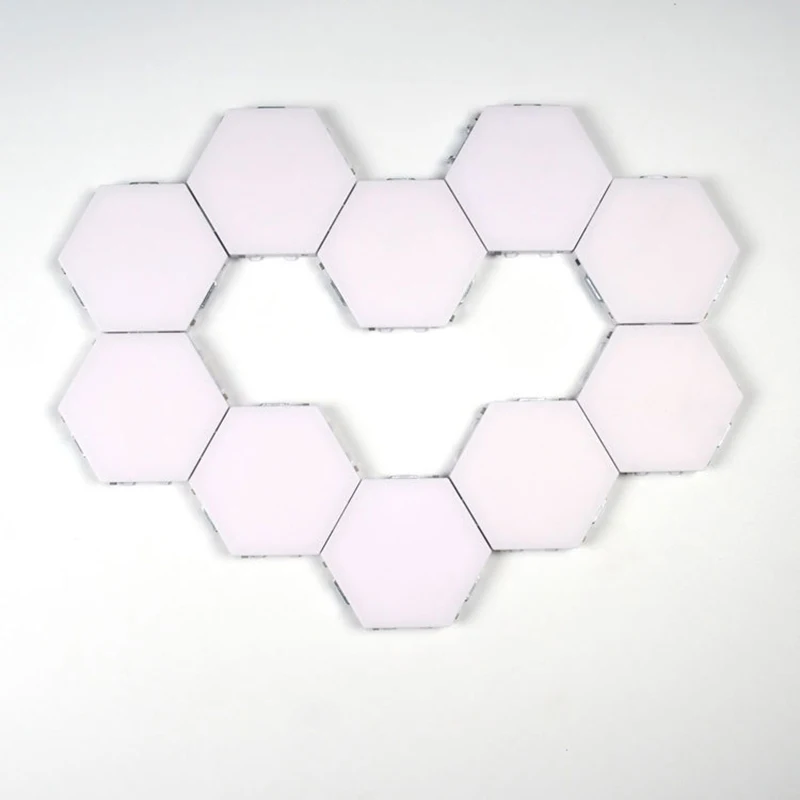 

Creative New USB quantum lamp splicing hexagonal wall lamp remote control touch double control colorful wall honeycomb lamp
