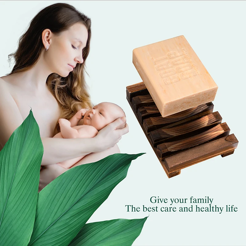 4 pcs set soap dish handmade soap box made of natural pine and soap exfoliating bag natural soap saver bathroom accessories free global shipping