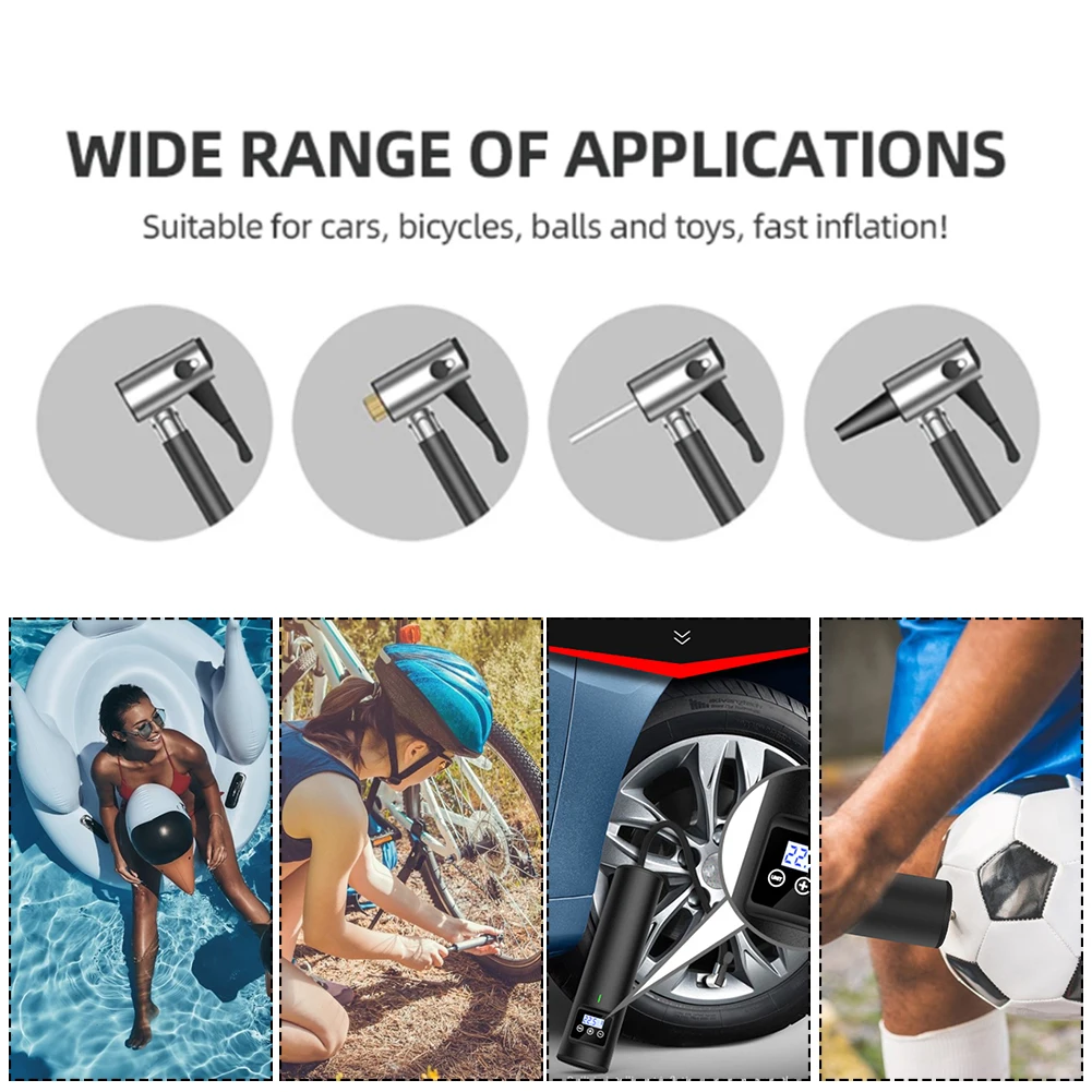 

12V 150PSI Rechargeable Car Air Pump Tire Inflator Cordless Portable Compressor Digital Car Tyre Pump With LED Emergency Light