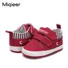 Кеды Miqieer для мальчиков, мягкие холщовые кроссовки для ходьбы, для первых шагов, Нескользящие, повседневная обувь для начинающих ходить