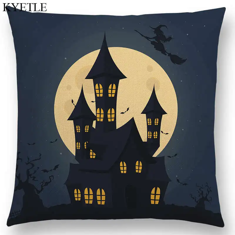 Новинка чехол на диванную подушку в стиле Счастливого Хэллоуина страшная ночь