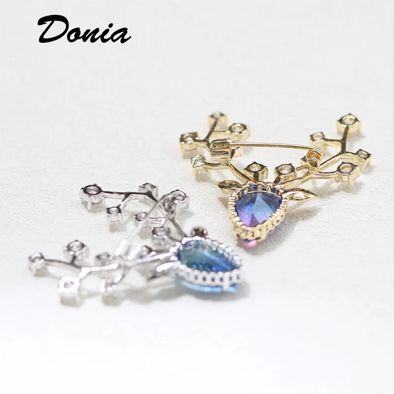 Ювелирные изделия Donia модная новинка микро циркон инкрустированная двухцветная