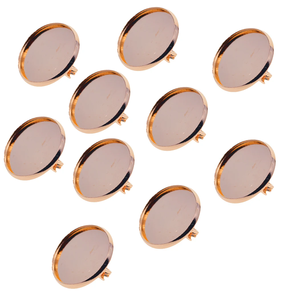 10 штук круглая медная брошь основа Пустой Лоток 20 мм безопасные булавки розовое