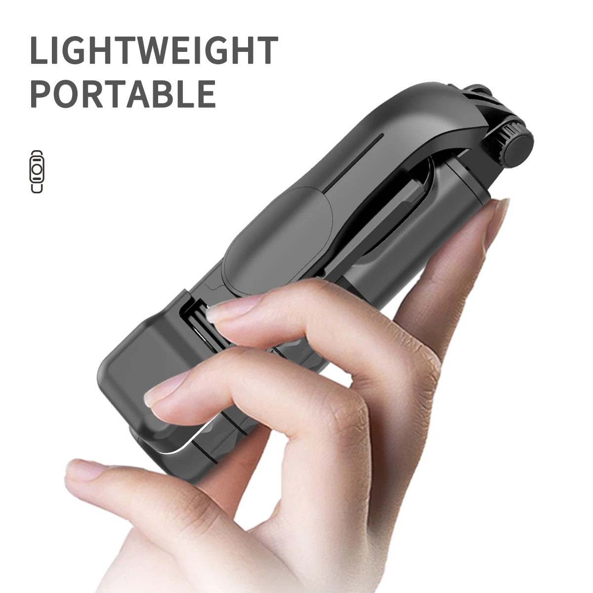 Беспроводная мини-селфи-палка FANGTUOSI 152 мм складной мини-штатив с заполсветильник