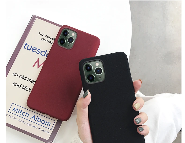 for apple iphone 11 case soft matte silicone slim protect back cover case for iphone 11 pro max iphone11 11pro full cover shell free global shipping