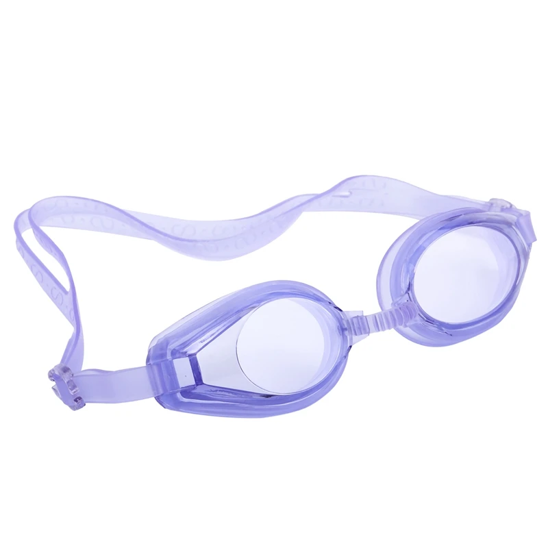 Пластиковые очки для плавания женщин и мужчин фиолетового цвета с затычками ушей