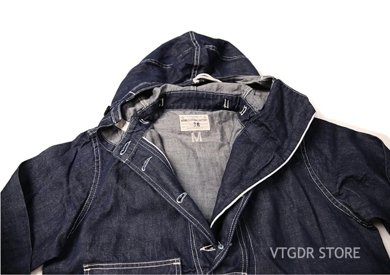 Винтажный Bronson 1930s USN Dungaree Smock Submariner пуловер парка свободная посадка