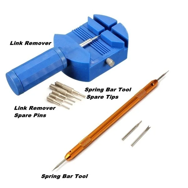 

144 Pcs Set Watch Repair Tool Watch Box Holder Pin Remover Spring Strip Repair Tool Kit for Watchmakers