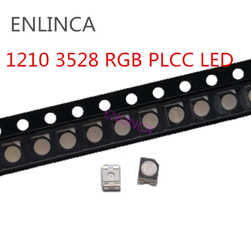 100 шт. RGB POWER TOP 1210 3528 SMD SMT PLCC-2 светодиодсветодиодный Красная Зеленая синяя Новинка |