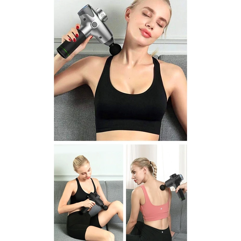 

Deep Tissue Massage Machine Percussion Massager for Sore Muscle and Stiffness 20 Speed 6 Massage Heads EU Plug