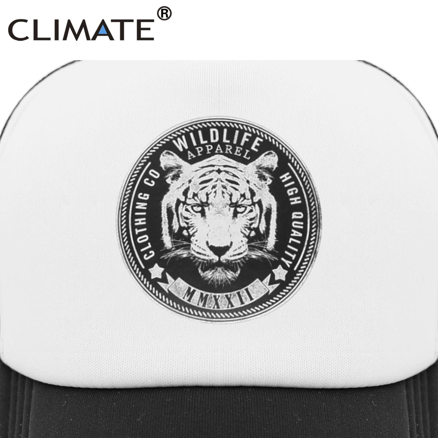 Климат Кепка с тигром крутая Дикая жизнь Тигр тракер черная Мужская Хип-Хоп