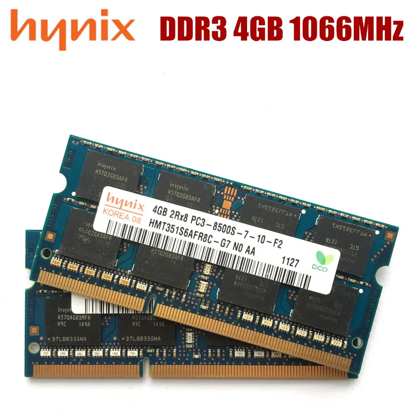 Чипсет Hynix DDR3 1 Гб 2 ГБ 4 8500S PC3 1G 2G 4G 1066 МГц модуль памяти ноутбука SODIMM RAM|Оперативная