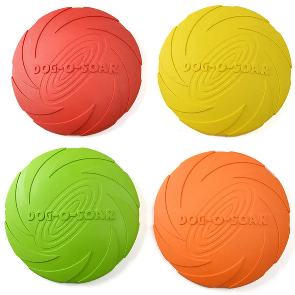 

Petfirst OutDoor Pet Toys New Large Dog Flying Discs Trainning Puppy Toy Rubber Fetch Flying Disc 15cm 18cm 22cm