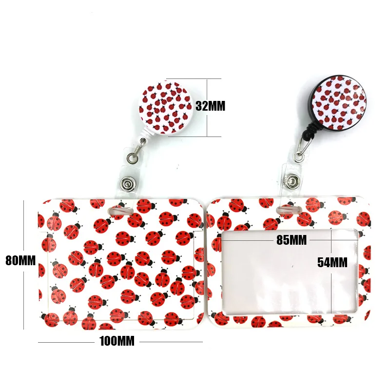 Чехол-насекомое Божья коровка держатель для карт женщин и мужчин деловой шнурок