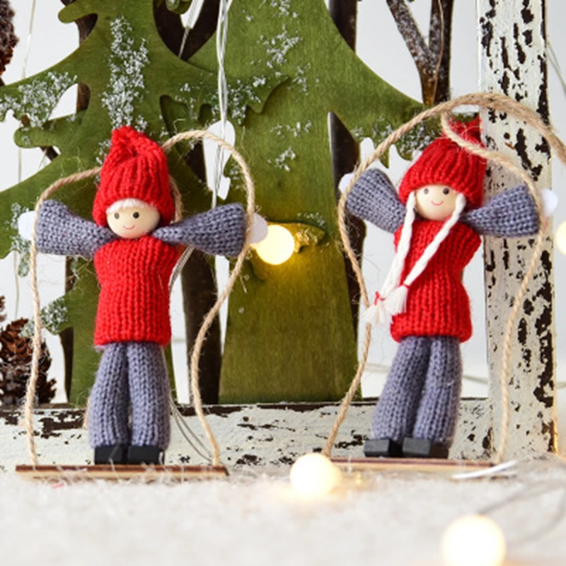 Рождественские украшения из шерстяного войлока Для мальчиков и девочек качели
