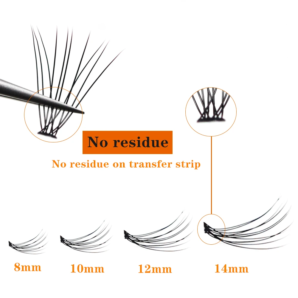 60 кластеров/коробка индивидуальных ресниц Кластерные ресницы для наращивания 3D
