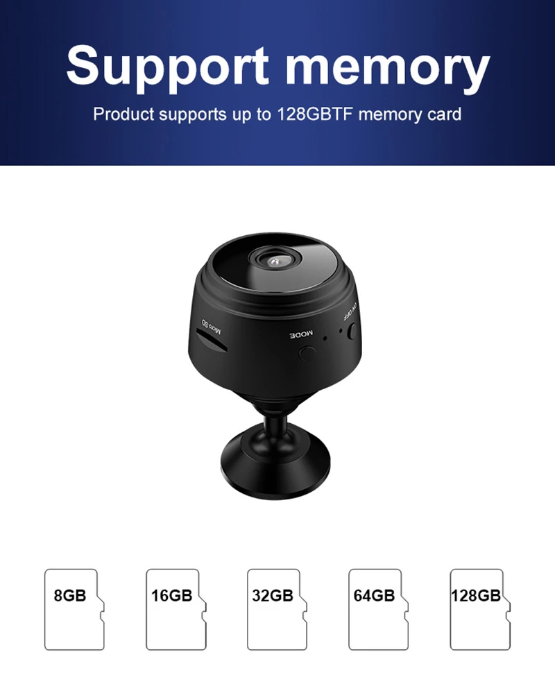 Mini IP Camera Recorders Wireless WiFi HD 1080P Network Monitor Security Cam A9 work with little stars app | Электроника