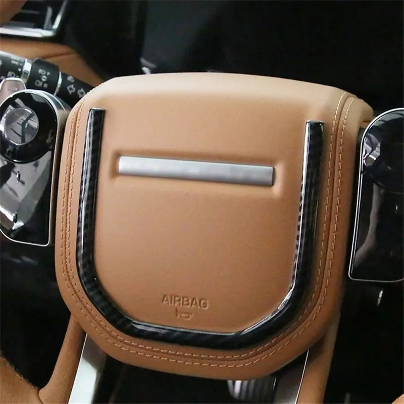 

WELKINRY car auto cover For Range Rover Evoque L551 2018 2019 2020 ABS chrome steering wheel U shape trim