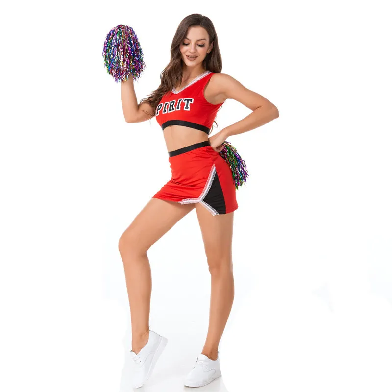 

Woman Halloween Football Girl Baby Costumes Female Cheerleaders Cheering Squad Uniforms Cosplay Stage Show Role Play Party Dress