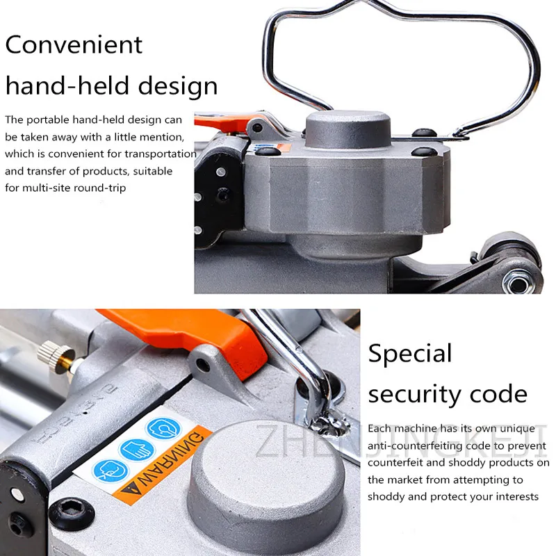 

Pneumatic Baler Portable Free Buckle Hot Melt Strapping Machine Plastic Steel Belt Convenient Automatic PET Hot Melt Machine