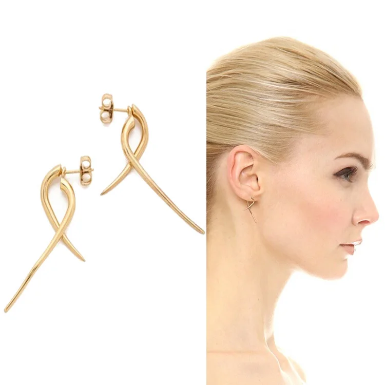 

Hot Sale Brand Punk Gold Stud Earring New Fashion Jewelry Star Earrings For Women