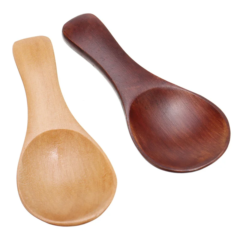 10pcs Mini Wooden Spoon Natural Wood Spoons Scoops Kitchen Honey Salt Sugar Teaspoon For Seasoning Jars Child Kid - купить по