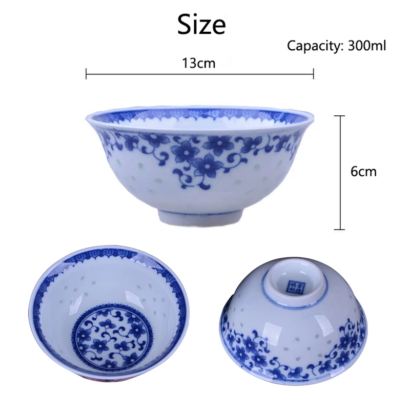 Китайские фарфоровые чаши ручной работы традиционная тарелка сине белая