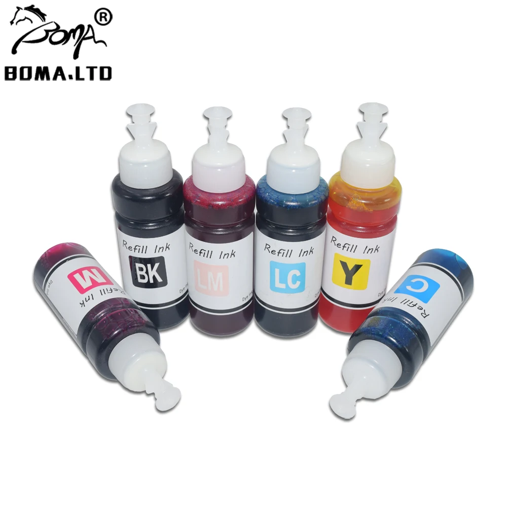 BOMA.LTD 70 мл Водорастворимые чернила для EPSON Eco Tank L800 L1800 L810 L803 L805 L850 принтер 673 T6731 - T6736