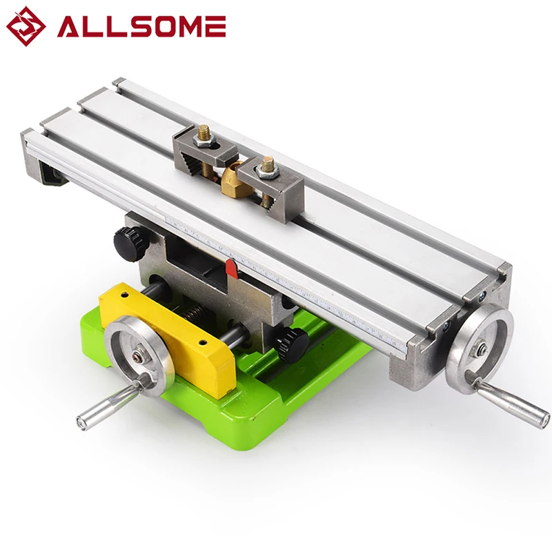 ALLSOME MINIQ Bench Drill Vise Fixture Worktable Multifunction Drill  Table Mini Precision Milling Machine  HT2747