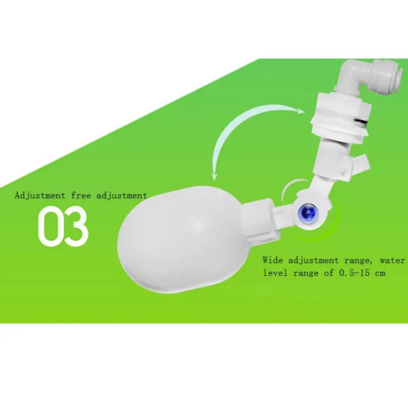 

Fish Tank New Aquarium Float Ball Valve Shut off Automatic Fill Feed Fish Tank Water Osmosis System Adjustable Float Supplies