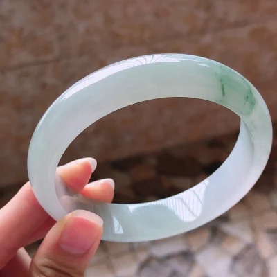 

Ювелирные изделия zheru из натурального Мьянмы jadeite 54-64 мм светло-голубой цвет элегантный браслет Принцесса Ювелирные изделия лучший подарок