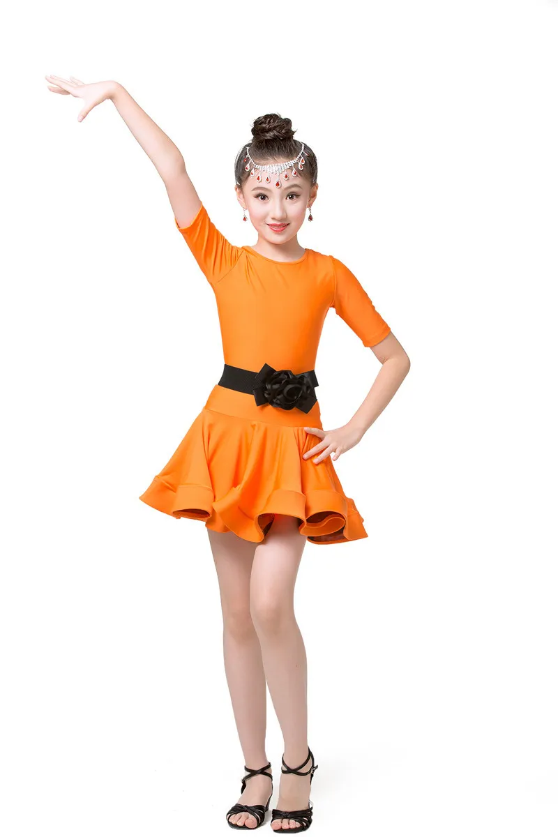 Детское платье для танцев девочек Юбка танго нарядное Школьные платья бальных