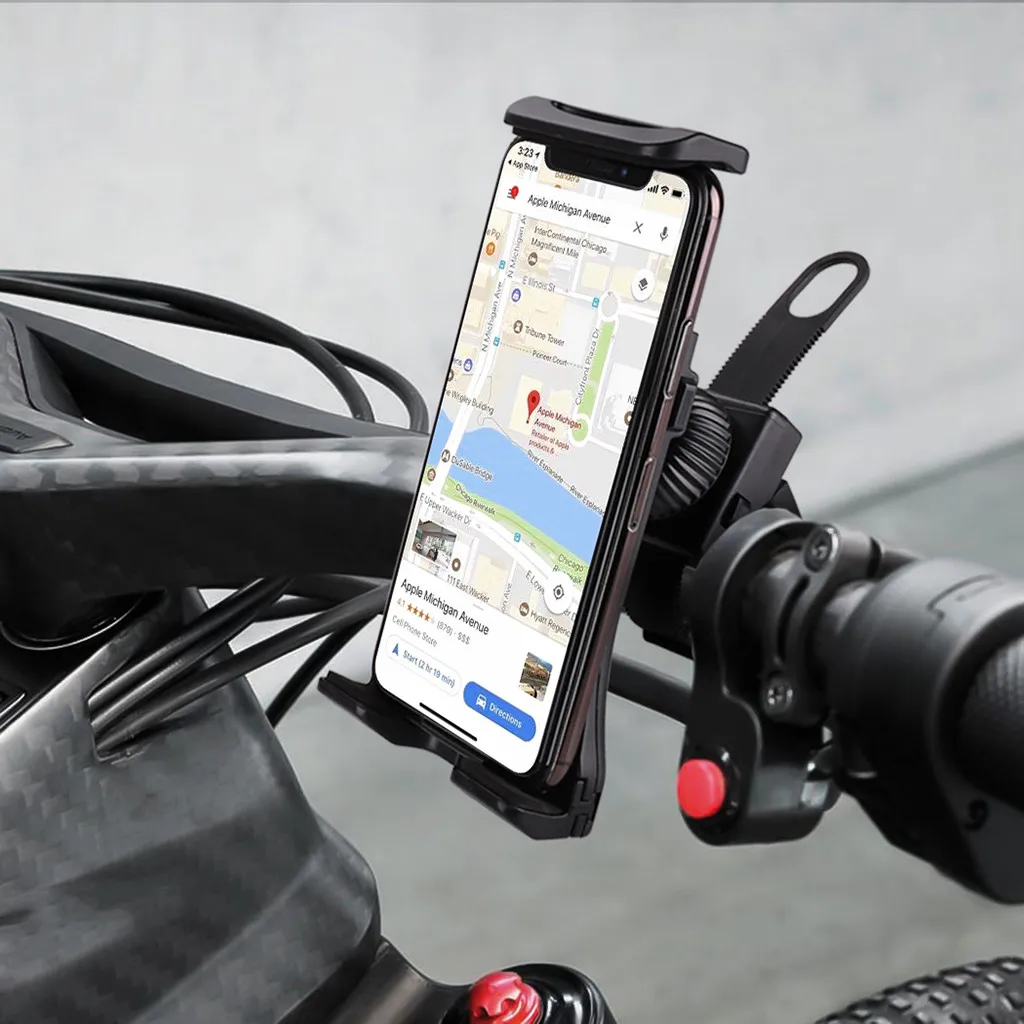 Вращающийся на 360 ° велосипедный плоский стенд мотоциклетный мобильный телефон