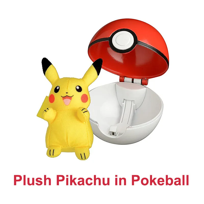 Anime Squirtle Pikachus Piplup Mimikyu Chikorita Eevee Charmander Cilp n Go Pokeball Pokemons Action Figure Dolls Toys Kids Gift | Игрушки и