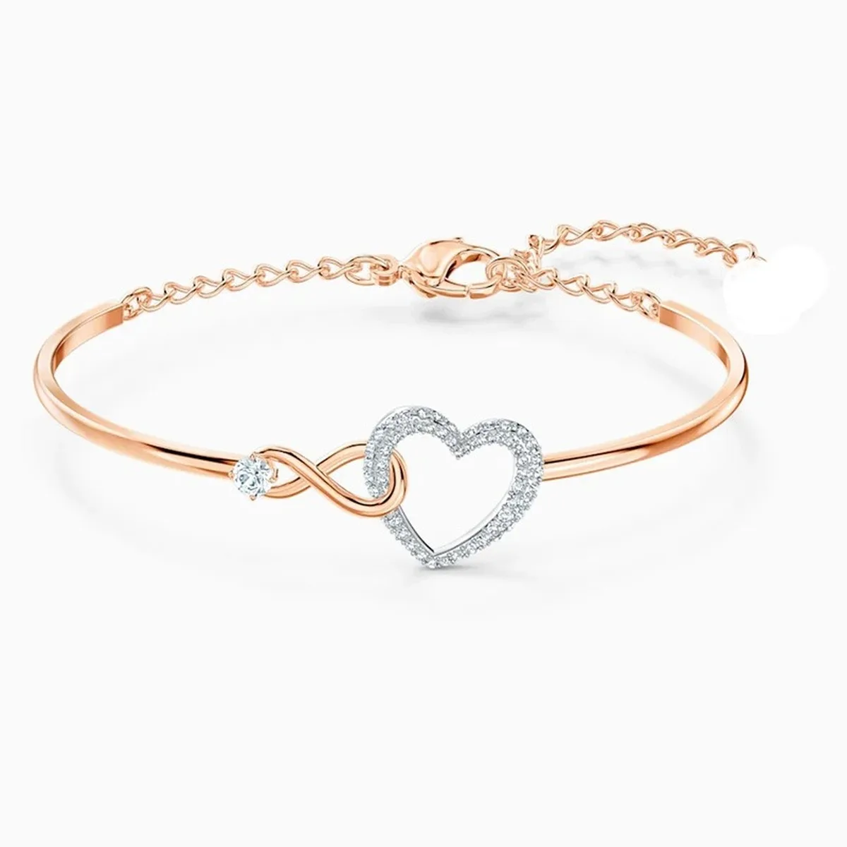 

2021 Fashion Jewelry Swa 1:1 Exquisite Heart-Shaped 8-Shaped Bracelet Is A Charming Wedding Gift For Female Girls Wholesale