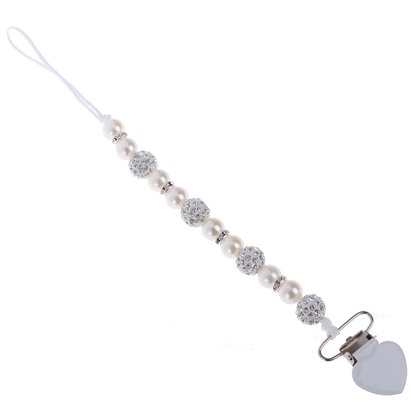 

Crystal Baby Kids Plastic Beaded Pacifier Clip Teether Dummy Strap Chain 1 PACK