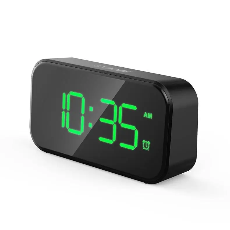 

Small Digital Alarm Clock With LED Mirror Screen for Sleepers With 100dB Extra Loud Alarm USB Charger Alarm Clock for Bedroom