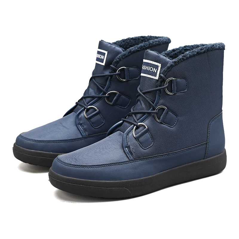 

Ladies Mid-calf Snow Boots Lace-up Comfortable Thick-soled Thigh High Boots Women's Boots Plus Velvet Warm Cotton Shoes 2021 New