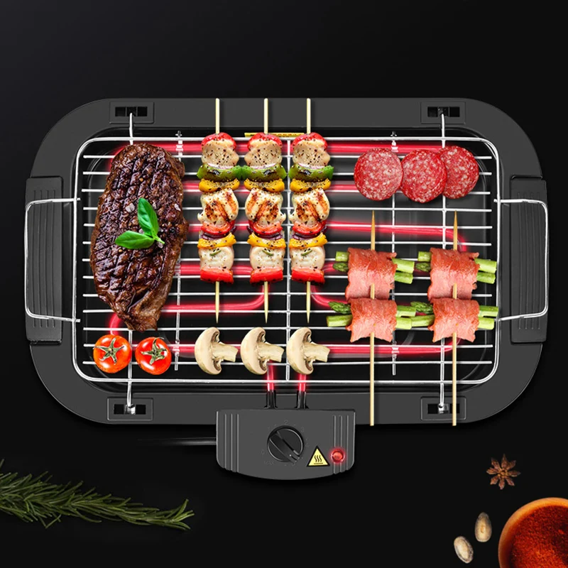 Портативная Домашняя электрическая духовка 2000 Вт Бездымная домашняя