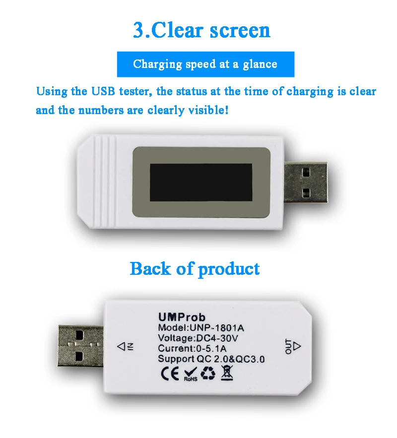 Модернизированный Version8/9/10 в 1 QC2.0 3,0 4-30 Ватт Электрический Мощность USB Ёмкость Напряжение тестер Измеритель величины тока монитор вольтметр Амперметр