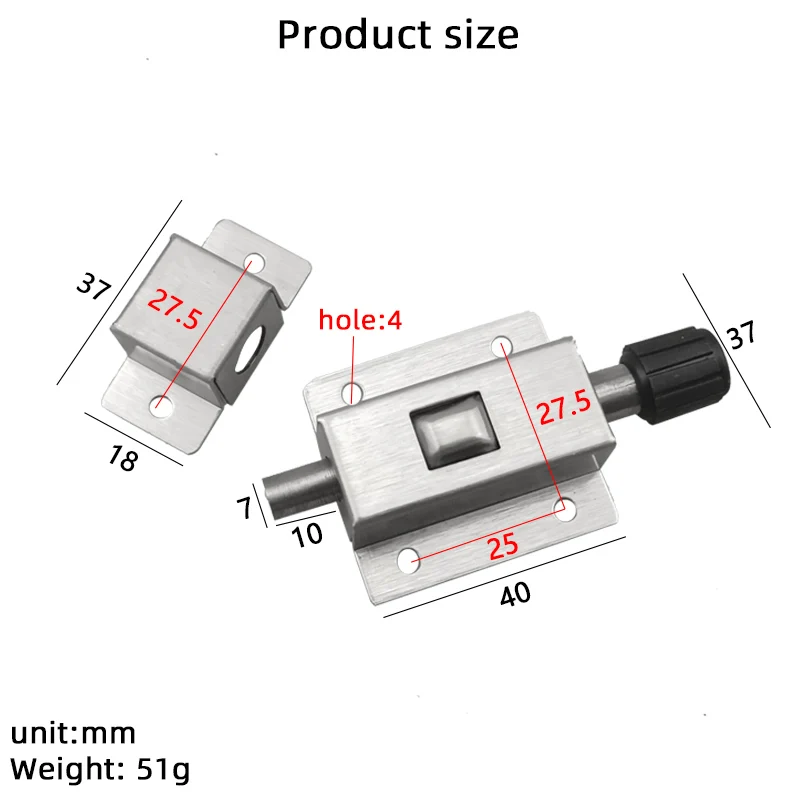 Высококачественная нержавеющая сталь для ванной двери и окна пружинная защелка