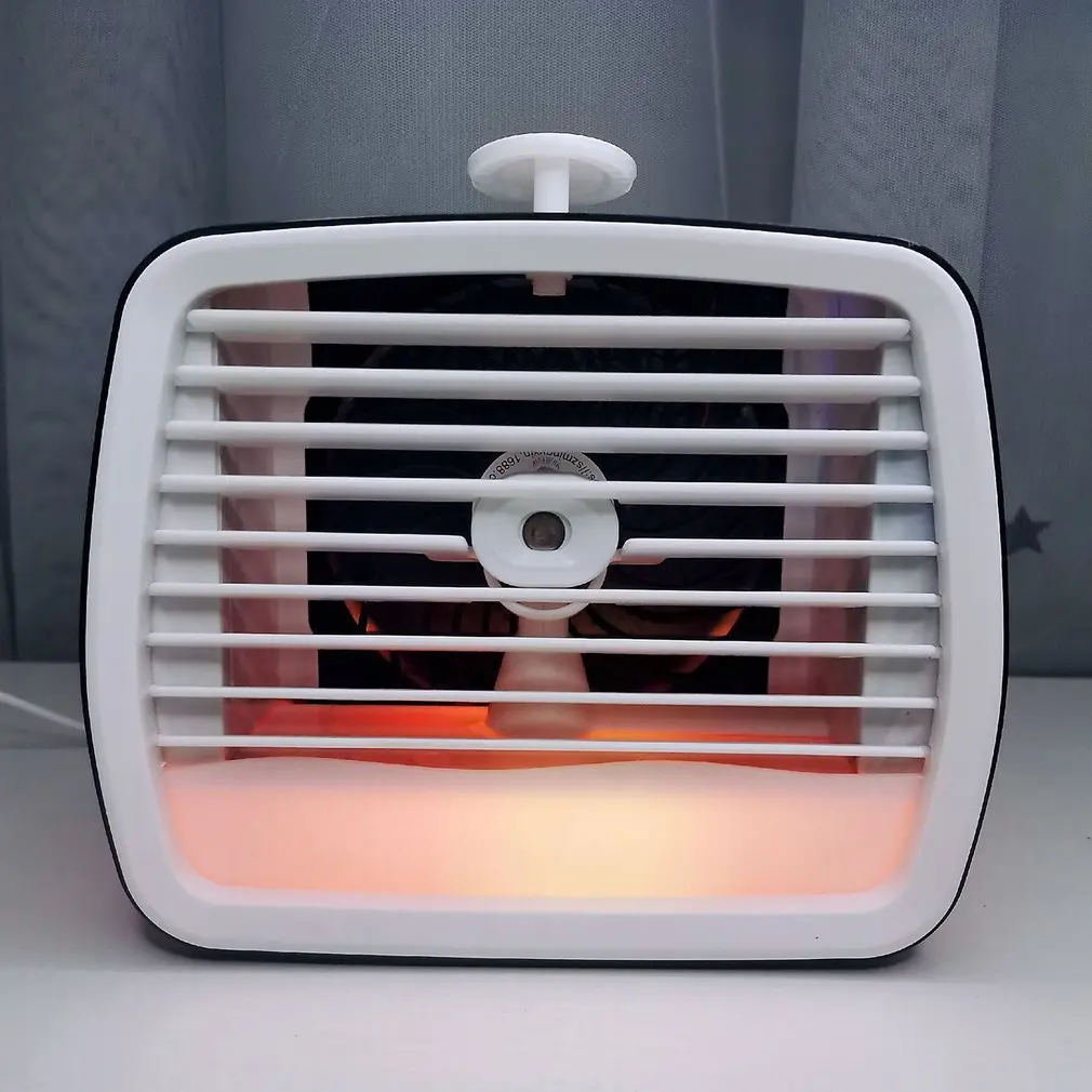 

Three Speed Desktop Air Cooler Fan Spray Humidifier Portable LED Air Cooler Usb Charging Snowflake Air Cooling Fan
