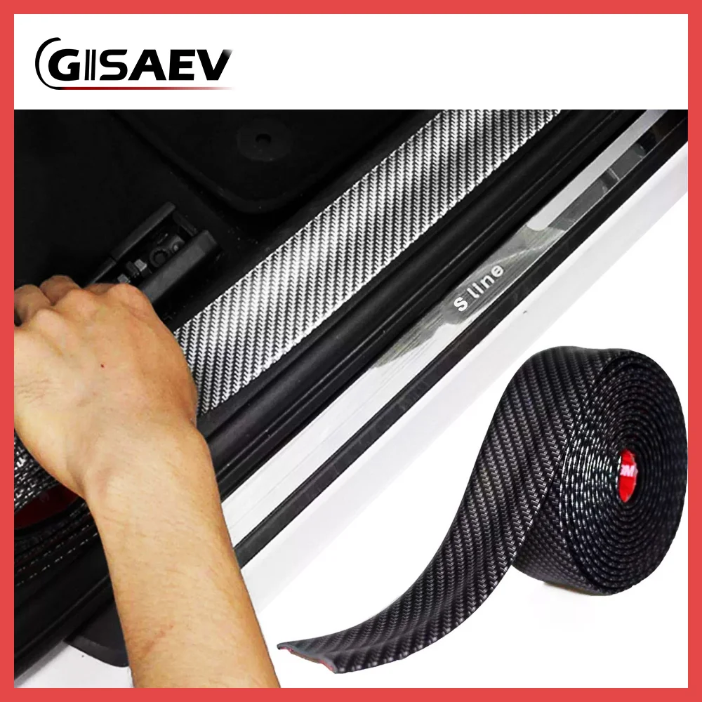 Углеродное волокно резиновый автомобильный бампер защита двери задний от