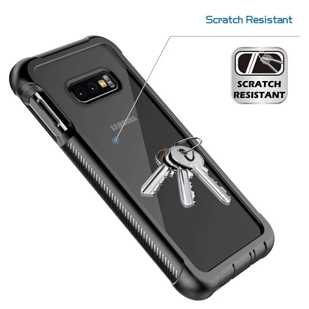 Противоударный чехол для Samsung Galaxy S20 S10e прозрачный с полным корпусом S8 S9 Note 9 10 Plus 20