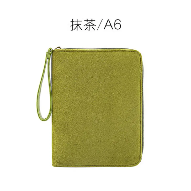 

2020 Yiwi Creative Green Orange A6 Multifunctional Zip Bag Planner Diary Notebook With Filler Pages