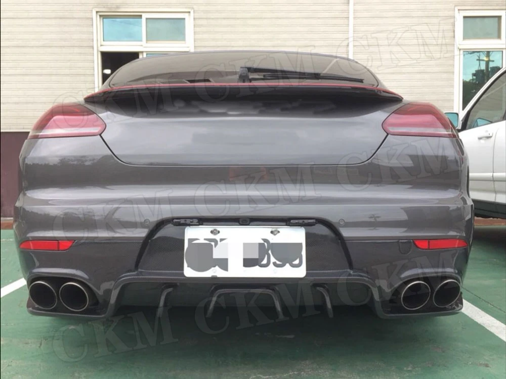 Карбоновый задний диффузор спойлер для Porsche Panamera 970 GTS Turbo S- задние плавники Акула Стиль противоскользящая пластина
