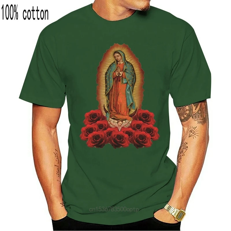 Camisetas con estampado divertido De moda para verano, 12 camisetas De Virgen De Guadalupe María Virgen, lote, venta al por mayor, 2021