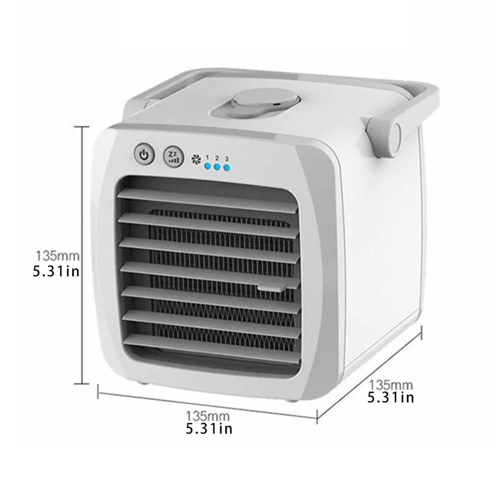 

Mini Air Conditioner Air Cooler Personal Space Air Cooling USB Rechargeable Air Conditioning Colors Light Desk Fan